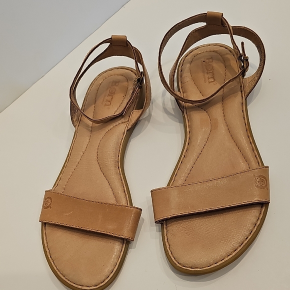 Born Alice Brown Leather Sandals Size 7.5M - Picture 3 of 10